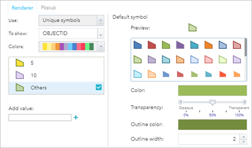 Geoprocessing output parameter renderer configuration